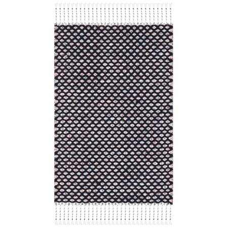 Safavieh 2 x 3 ft. Montauk Contemporary Rectangle Rug Black & Ivory MTK475Z-2